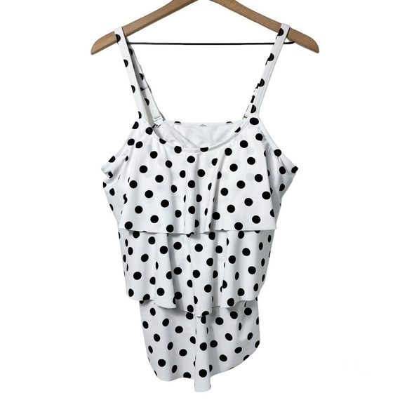 BEAUTIKINI WOMENS TANKINI PLUS SIZE POLKA DOT TANKINI SIZE 16W BRAND NEW - Picture 1 of 8
